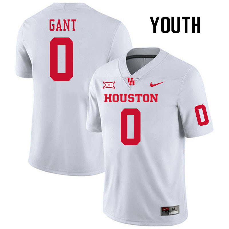 Youth #0 Kendre Gant Houston Cougars College Football Jerseys Stitched-White